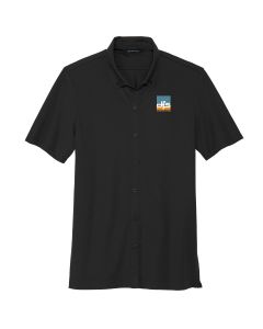 MERCER+METTLE Stretch Pique Full-Button Polo
